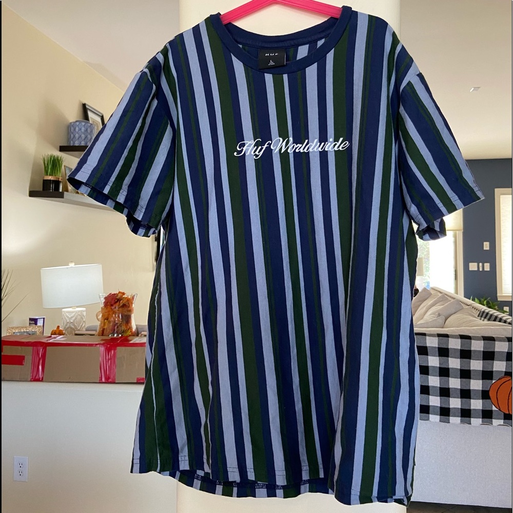 HUF Worldwide Striped Tshirt